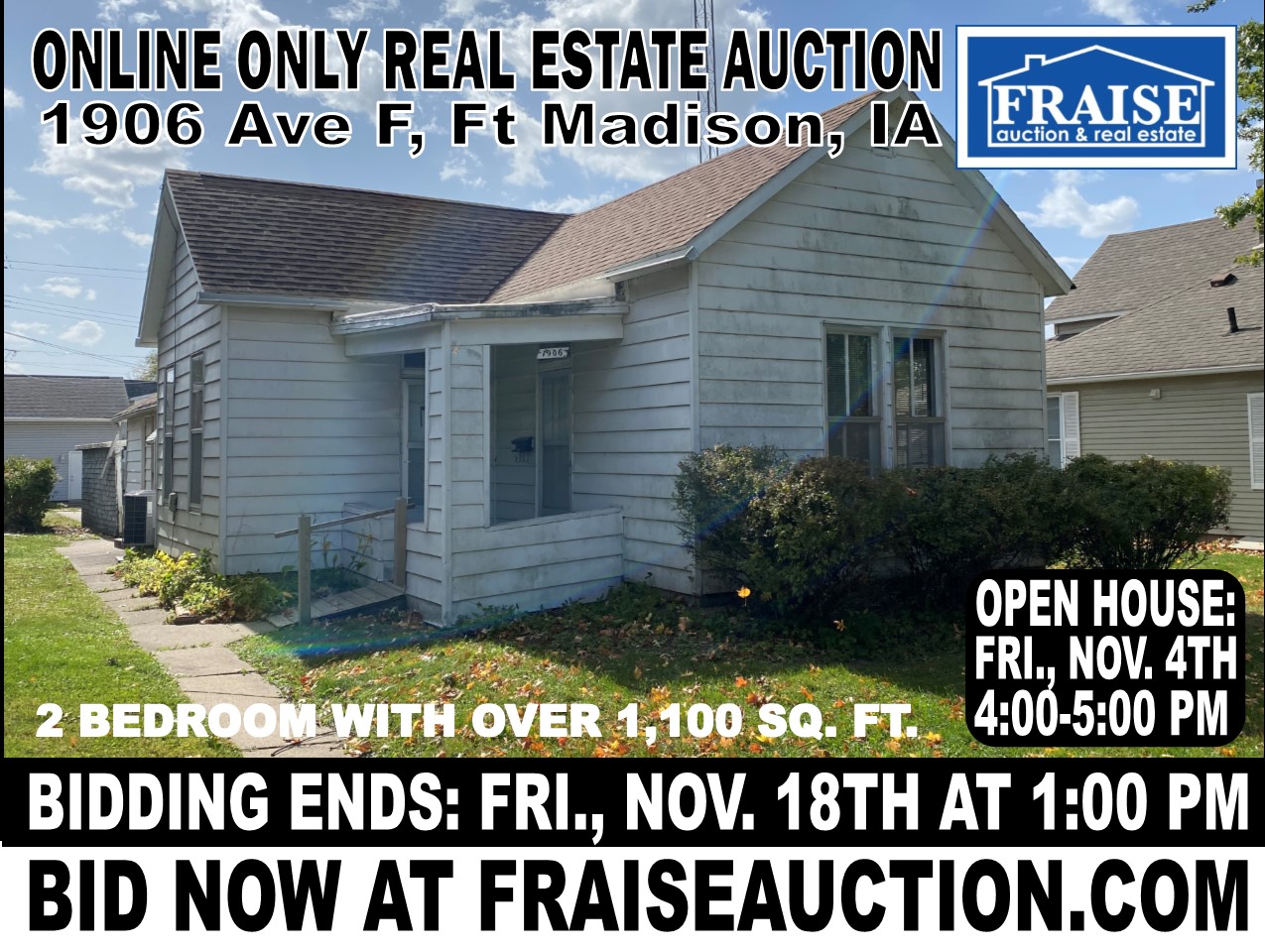 Ft Madison, IA Real Estate Auction Fraise Auction & Real Estate