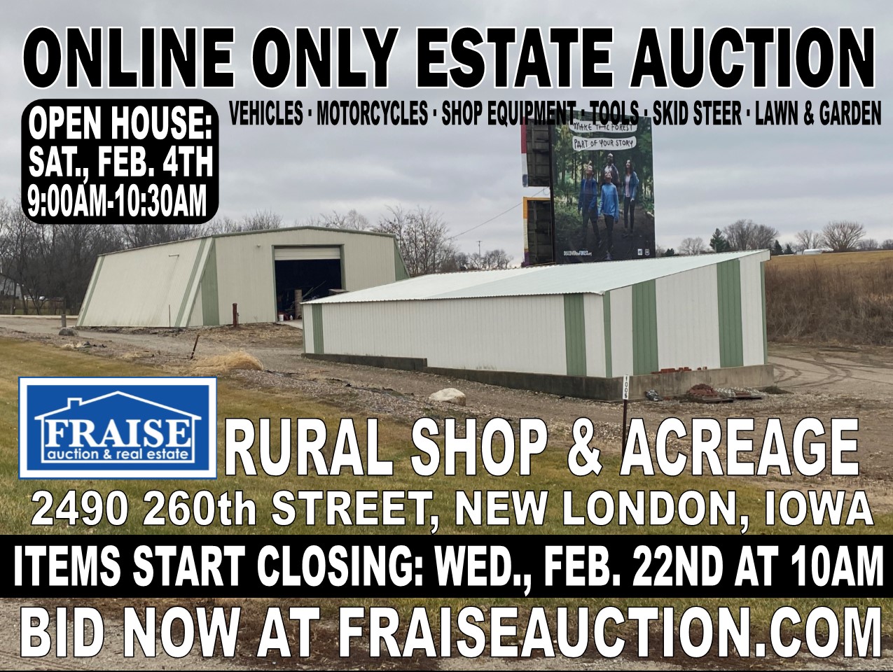 NEW LONDON, IA ESTATE AUCTION Fraise Auction & Real Estate